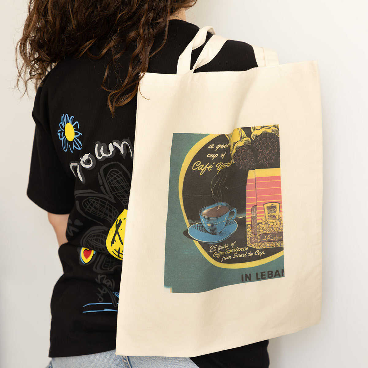 Branded Tote Bag Blue Mug